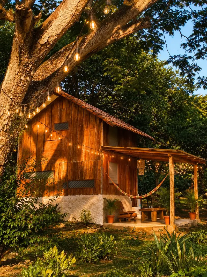 The Yankee Cabin in the evening light