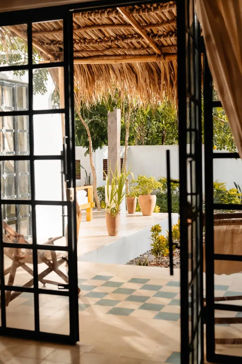 Las puertas francesas de Villa Mariposa